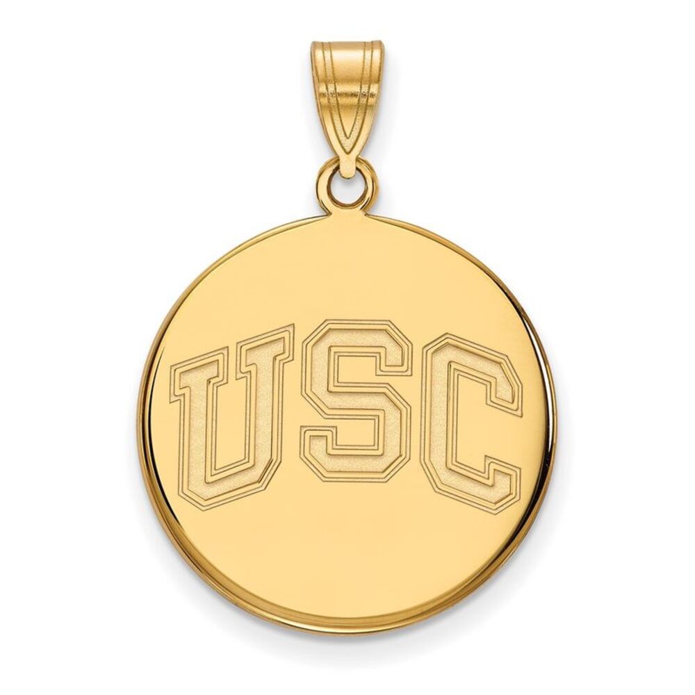 14K Yellow Gold University of Southern California Large Disc Pendant